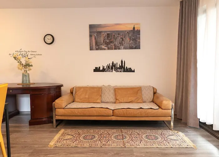 Lejlighed 17-stillvolles 2-zimmer Mit Boxspringbett,wlan,grossem Balkon Mit Gartenblick Wiesbaden